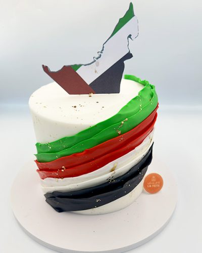 Fondat Cake With Flag Design