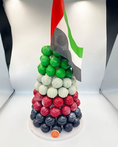 Trufles Chocolate Tower With UAE Flag