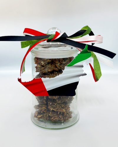 Chocolate Nuts Jar With UAE Flag