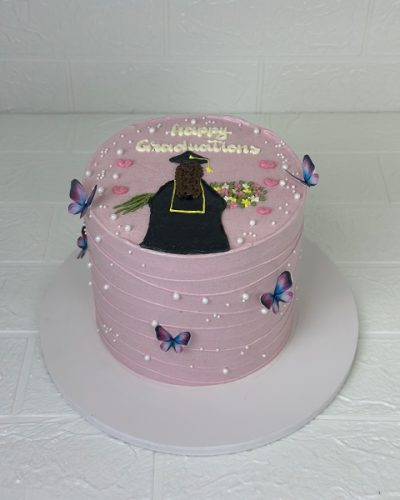 Graduation Cake With Drawing