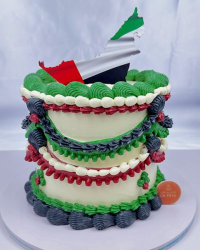 cake with uae colors