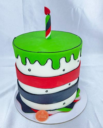 national day fondant cake 3