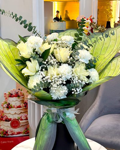 Bouquet Flowers With Butterfly Wrapping